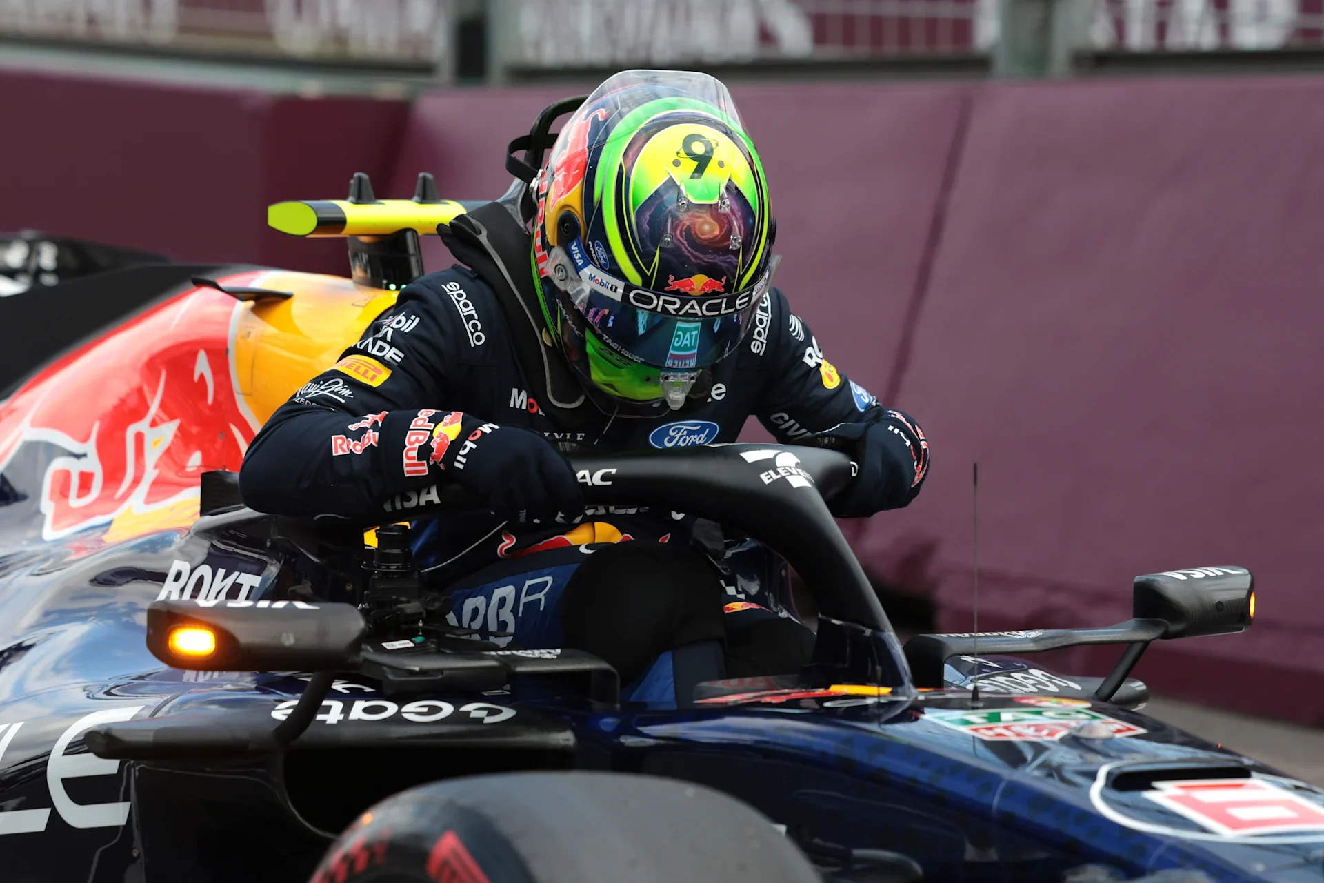 Isack Hadjar after qualifying third for Red Bull at the 2026 Australian Grand Prix
