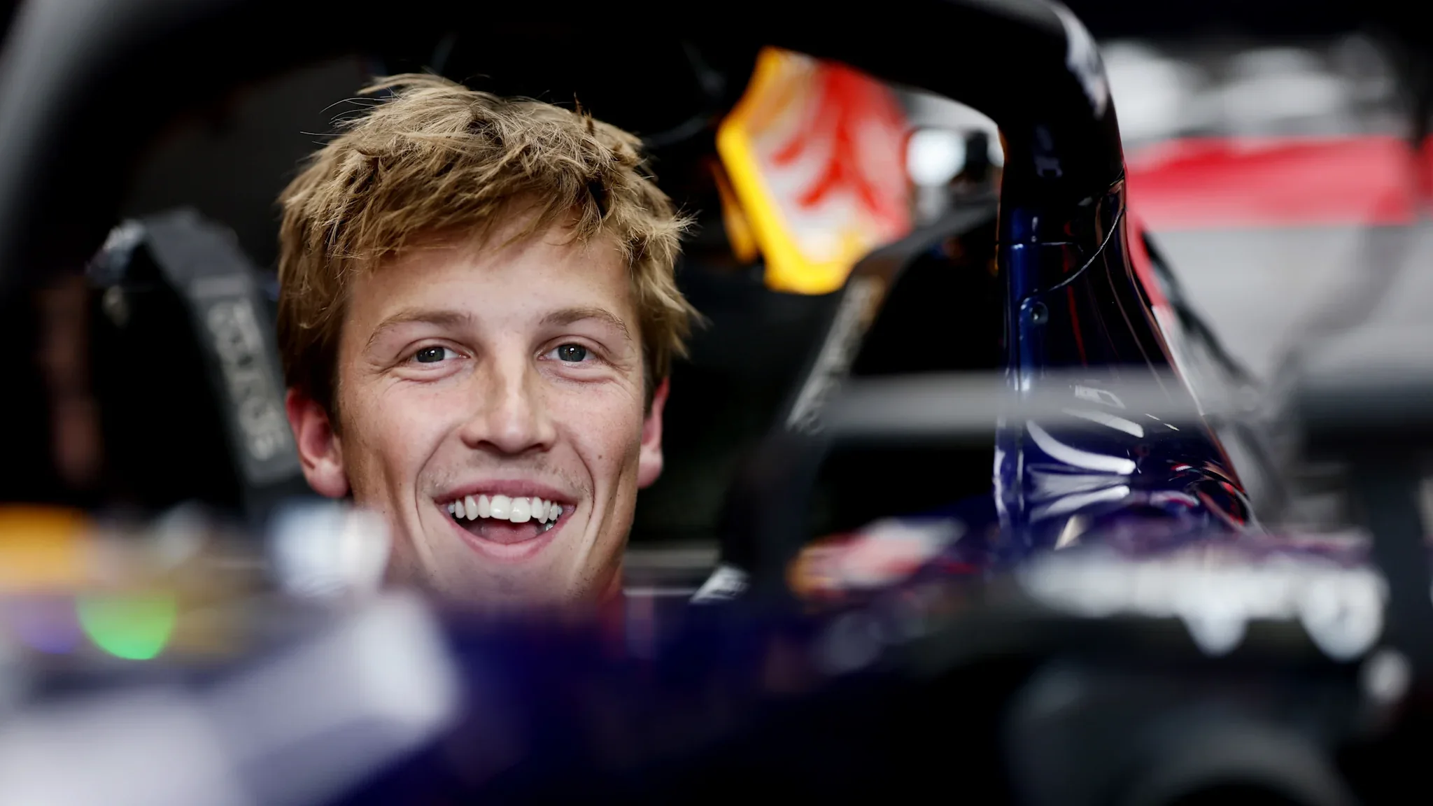 Liam Lawson seated in Red Bull machinery before his 2026 Dutch Grand Prix substitute appearance