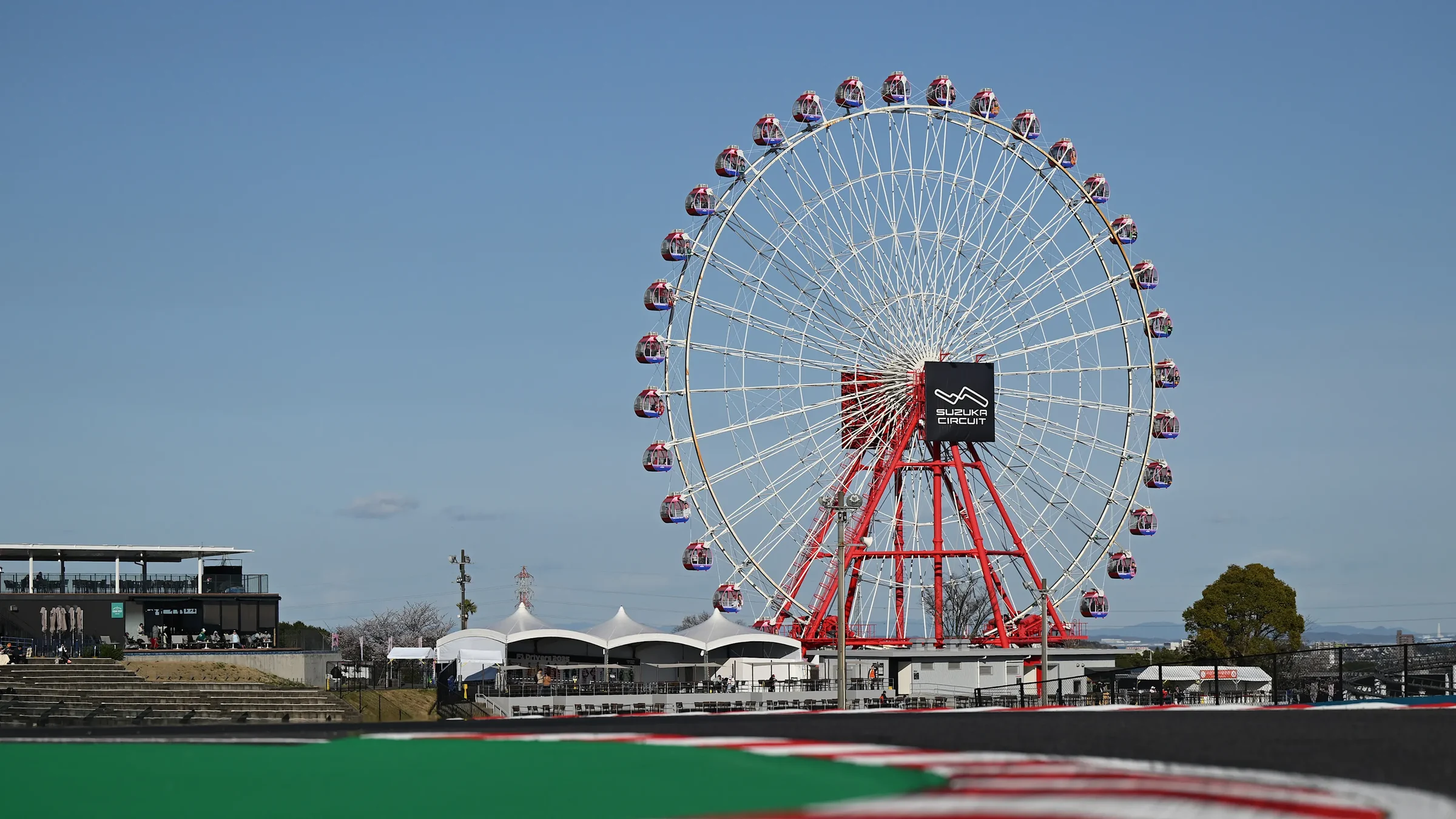 Suzuka circuit and Ferris wheel viewed across the venue