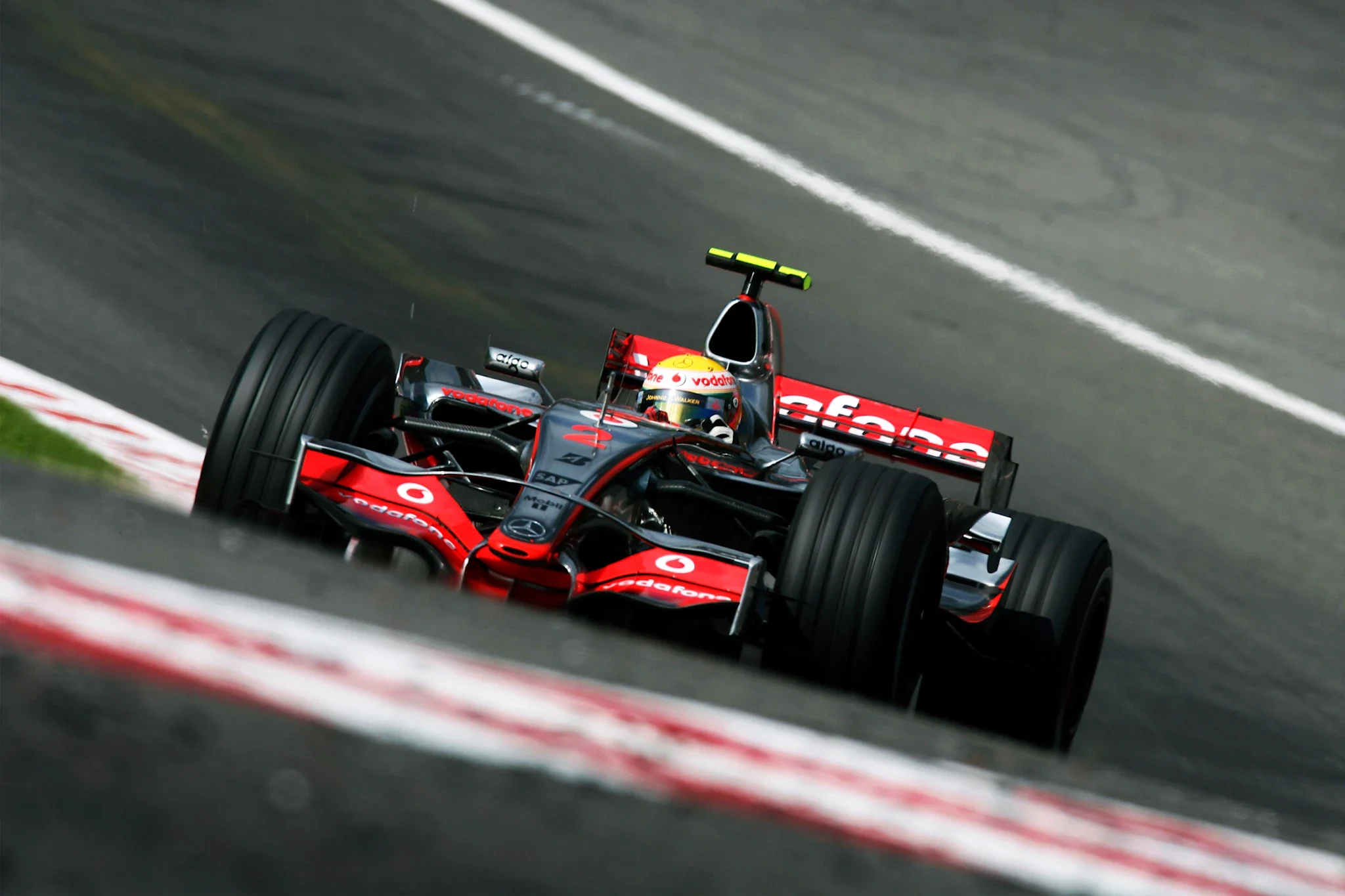 Lewis Hamilton driving the number 2 McLaren MP4-22 during the 2007 Formula 1 season
